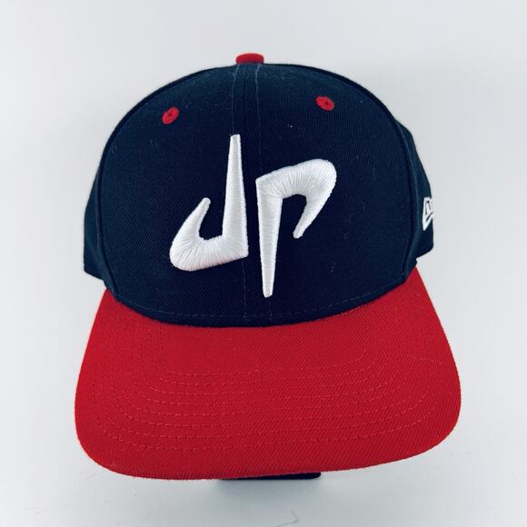 Dude Perfect - New Era - 9FIFTY - Snapback Hat Navy Red Adjustable Cap Official - Picture 1 of 10